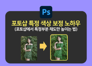 포토샵 특정색상 보정 노하우