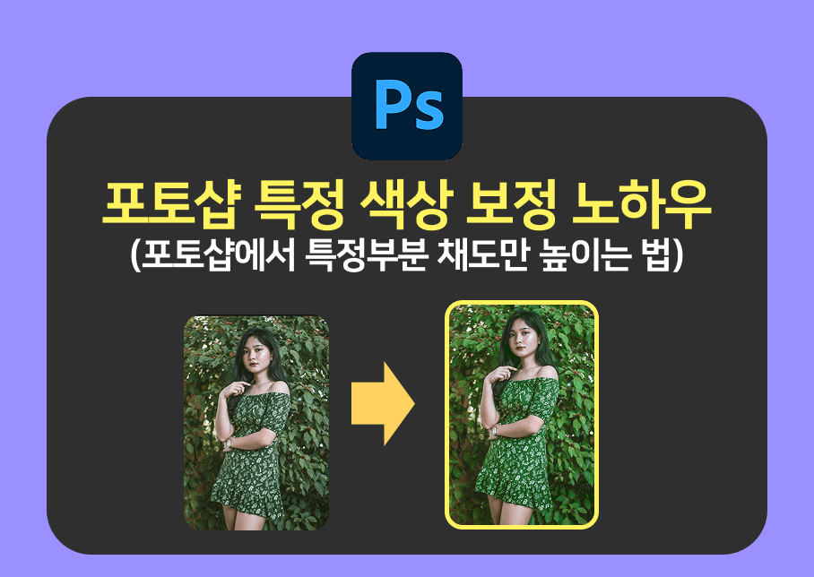 포토샵 특정 색상 강조 포토샵 특정색상 보정 노하우